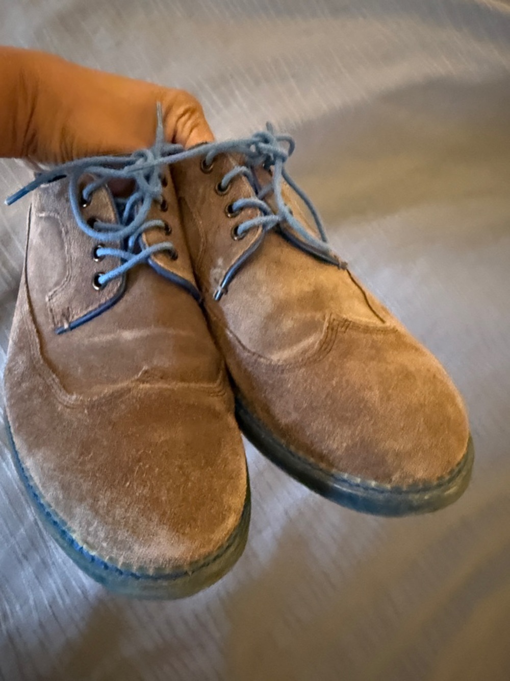 Ted Baker London Brown Suede derby Oxfords with Blue Accents - Picture 6 of 13